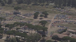 Foto dall'alto del parco di San Rossore.